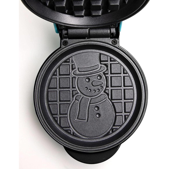NIB-My Mini Snowman Waffle-Sandwich-Cookies Maker Blue Limited Edition - Picture 6 of 7